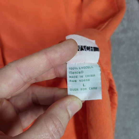 Pulp Bright Orange Rolled Sleeve Button-up Shirt - Picture 4 of 9